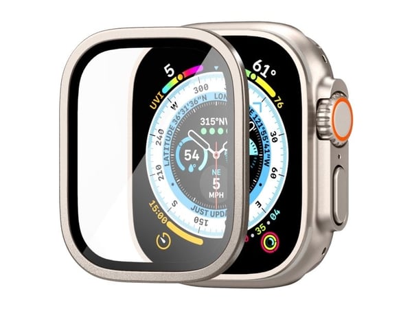Spigen AGL06161, Skjermbeskytter, Smartklokke, Titan, Apple, Watch Ultra (49mm), Metall, Herdet glass