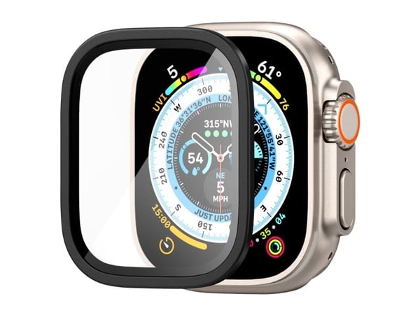 Spigen AGL06163, Skjermbeskytter, Smartklokke, Svart, Apple, Watch Ultra (49mm), Metall, Herdet glass
