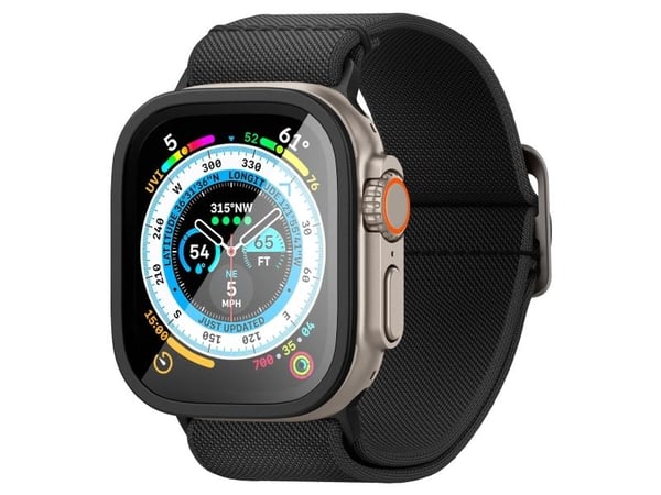 Spigen AGL06163, Skjermbeskytter, Smartklokke, Svart, Apple, Watch Ultra (49mm), Metall, Herdet glass