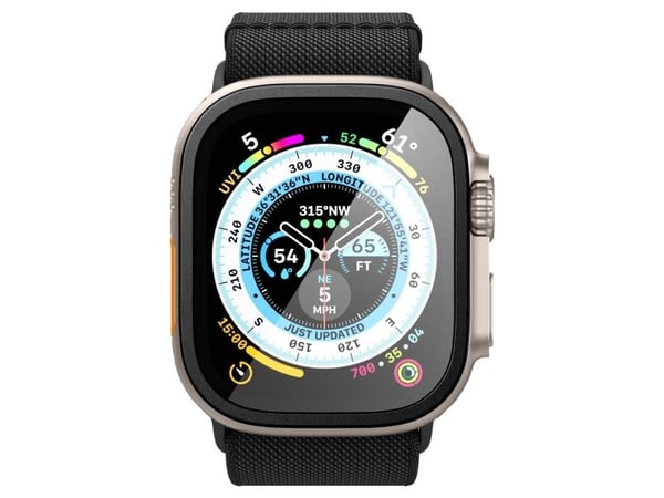 Spigen AGL06163, Skjermbeskytter, Smartklokke, Svart, Apple, Watch Ultra (49mm), Metall, Herdet glass