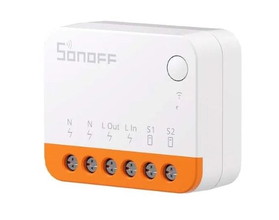 Sonoff MINIR4, Trådlös, Wi-Fi, Orange, Vit, Vägg, 2400 MHz, 802.11b, 802.11g, Wi-Fi 4 (802.11n)