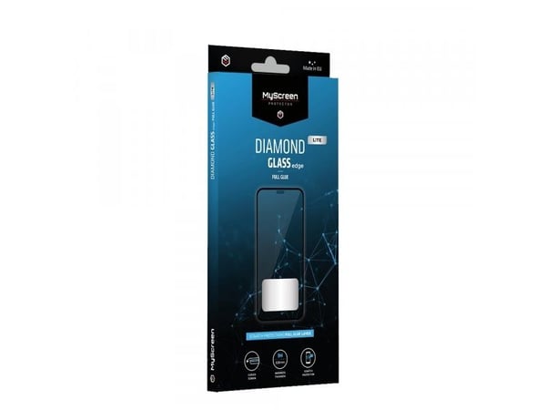 MyScreen DIAMOND GLASS LITE edge FULL GLUE skjermbeskyttelse for Apple iPhone 12/12 Pro 6,1" - svart