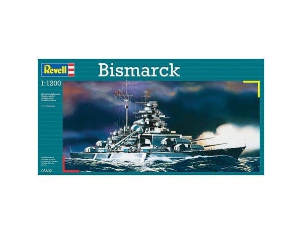 Revell Bismarck, Naval ship model, Monteringssett, 1:1200, Bismarck, Plast, Før viderekommende