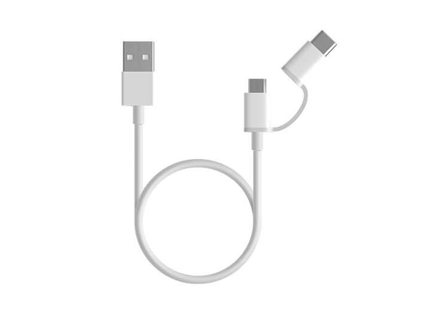 Xiaomi - USB-kabelsats - 2.4 A - 1 m - vit