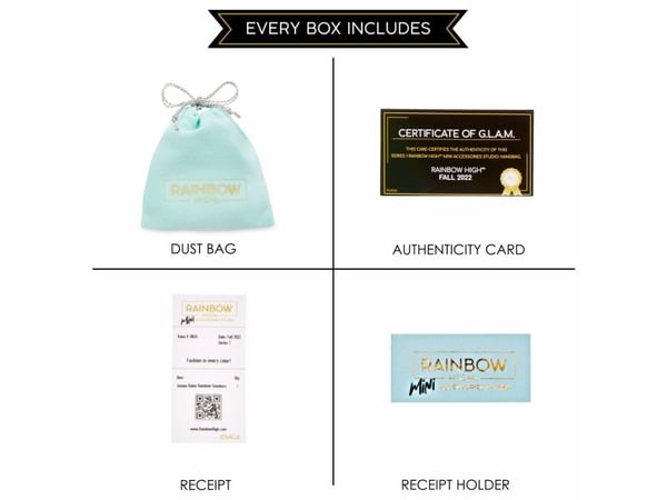 MGA Rainbow High Accessories Studio Series 1, Surprise Bag Box H Assortment in PDQ 586067 op 27pcs mix price per item