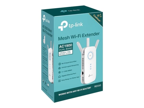 TP-Link RE550 - Rekkeviddeutvider for Wi-Fi - Wi-Fi 5 - 2.4 GHz, 5 GHz