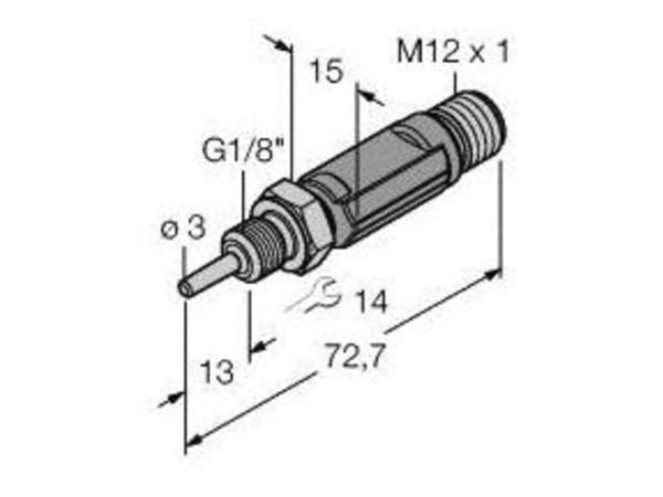 Turck 9910574 TTM100C-103A-G1/8-LI6-H1140-L013-50/100C temperatursensor -50 till 100 °C