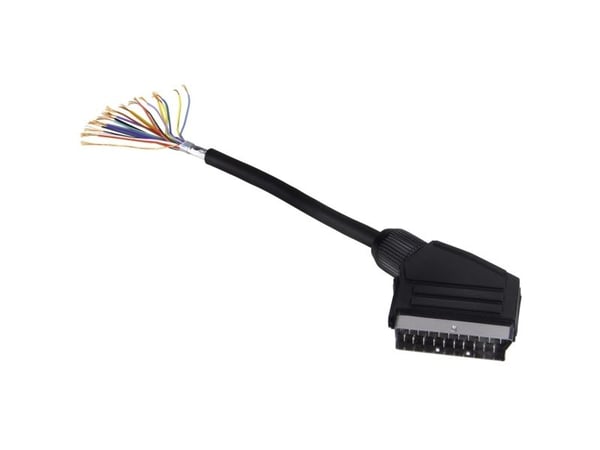 Hama 00205081, 1,5 m, SCART (21-nastainen), SCART (21-nastainen), urosliitin, urosliitin, musta