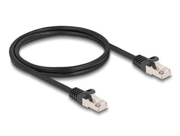 Delock - Nettverkskabel - RJ-50 (hann) til RJ-50 (hann) - 1 m - S/FTP - uten hindringer - svart
