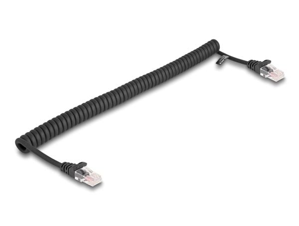 Delock RJ45 kierrekaapeli uros uros Cat.5e 1 m musta