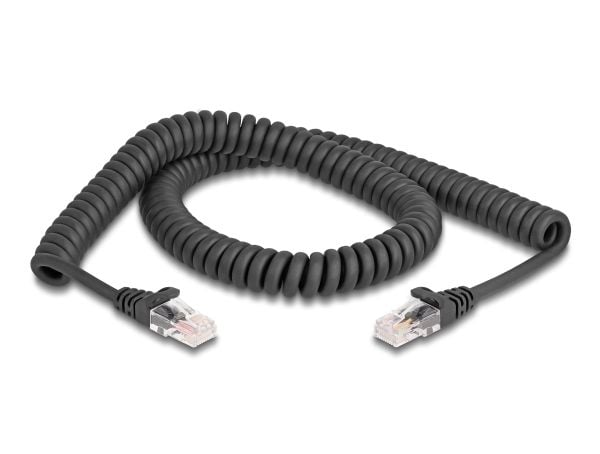Delock RJ45 kierrekaapeli uros uros Cat.5e 2 m musta