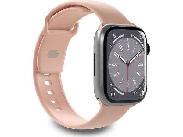 PURO ICON - Elastinen hihna Apple Watchille 38/40/41 mm (S/M &amp; M/L) (Dusty Pink)