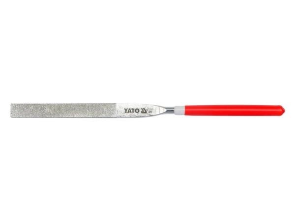 Yato YT-6152, Viila, Litteä viila, Metalli, Hiiliteräs, punainen, 7 cm
