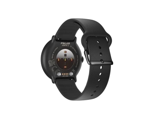 Polar Ignite 3 - Sportsur med bånd - silikon - båndbredde: S/L - display 1.28" - 32 MB - Bluetooth - 35 g - nattsvart