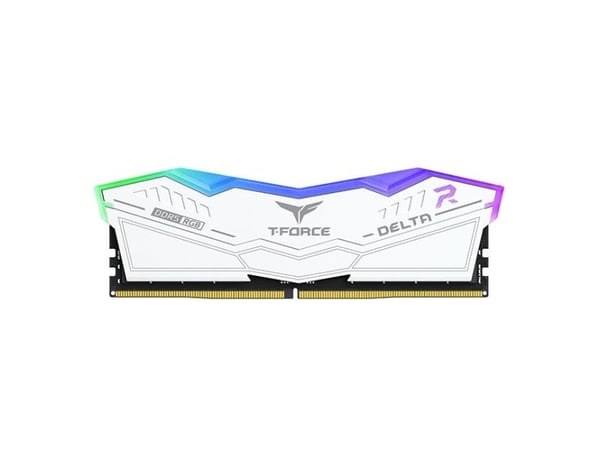 T-Force DELTA RGB - DDR5 - sett - 64 GB: 2 x 32 GB - DIMM 288-pin - 6000 MHz / PC5-48000 - CL38 - 1.35 V - ikke-bufret - on-die ECC - hvit