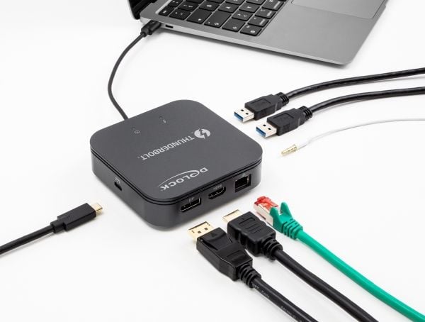 Delock Thunderbolt 3 Mini Dockingstation 8K - DisplayPort / HDMI / USB / LAN / Audio / PD 3.0