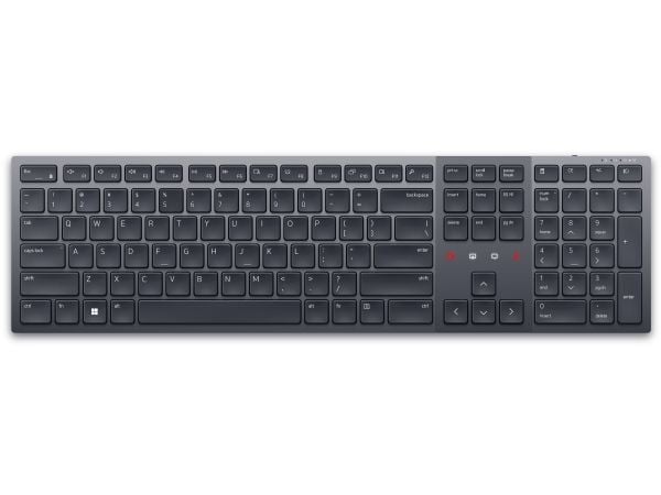 Dell Pro Premium Collaboration KB900 - Tastatur - samarbeid - bakbelysning - trådløs - 2.4 GHz, Bluetooth 5.1 - QWERTY - US International - grafitt...