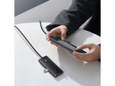 Baseus WKQX030201, USB 3.2 Gen 1 (3.1 Gen 1) Type-A, USB 3.2 Gen 1 (3.1 Gen 1) Type-A, USB Type-C, Svart, 5 V, 2 A, 1 styck