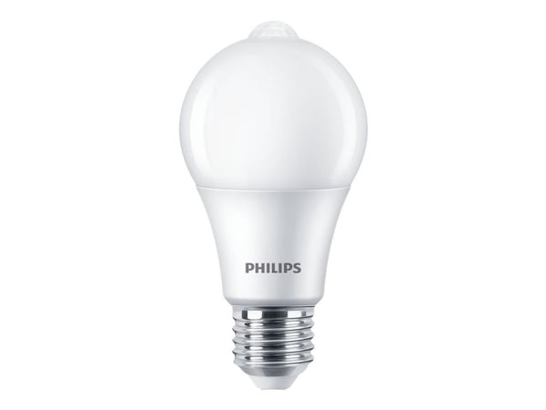Philips - LED-glödlampa - glaserad finish - E27 - 8 W (motsvarande 60 W) - klass F - varmt vitt ljus - 2700 K