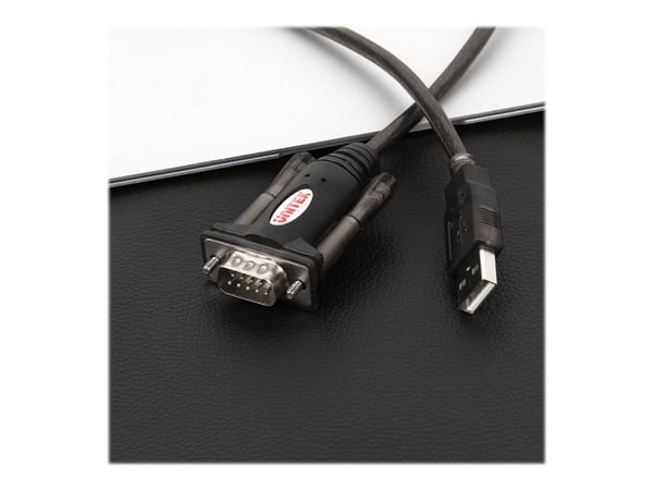 UNITEK Y-105, Musta, 1,5 m, USB A-tyyppi, DB-9, Uros, Uros