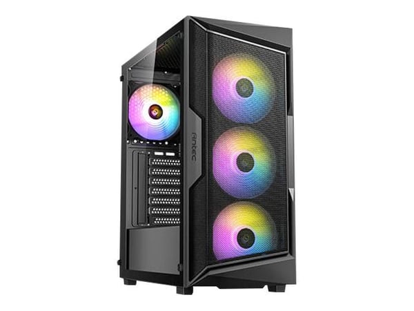 Antec AX Series AX61 - Mid tower spel - ATX - genomskinlig sidopanel (härdat glas) - ingen strömförsörjning - USB/ljud