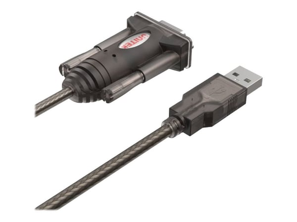 UNITEK Y-105, Musta, 1,5 m, USB A-tyyppi, DB-9, Uros, Uros