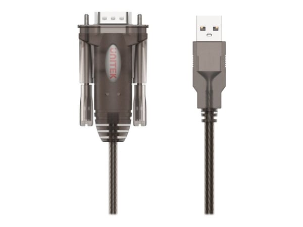 UNITEK Y-105, Musta, 1,5 m, USB A-tyyppi, DB-9, Uros, Uros