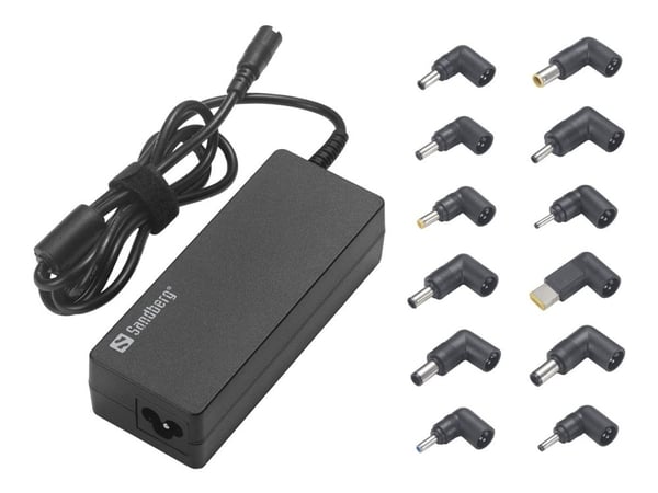 Sandberg - Strømadapter - EU+UK - AC 100-240 V - 90 watt - utgangskontakter: 12