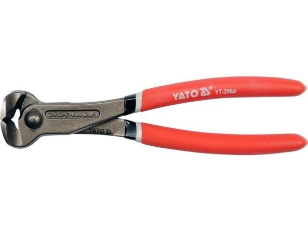 Yato YT-2064, Endekuttende tang, Kromvanadiumstål, PVC, Rød, 200 mm