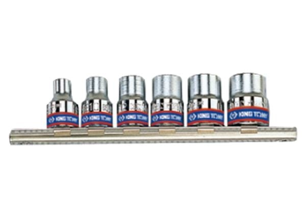 King Tony 3106PR, Støpselsett, 3/8", 6 hoder, 71 g, Frankrike