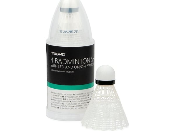 Badmintonfjær AVENTO 46SG nylon, 4 stk LED