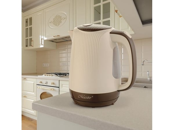 Feel Maestro MR042 beige, 1,7 l, 2200 W, Beige, Brun, Plast, Vannivåindikator, Overopphetingsbeskyttelse