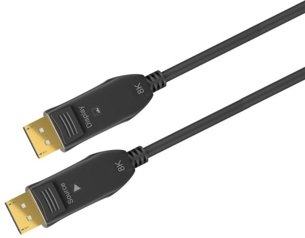Goobay 64869, 50 m, DisplayPort, DisplayPort, Hankjønn, Hankjønn, Sort