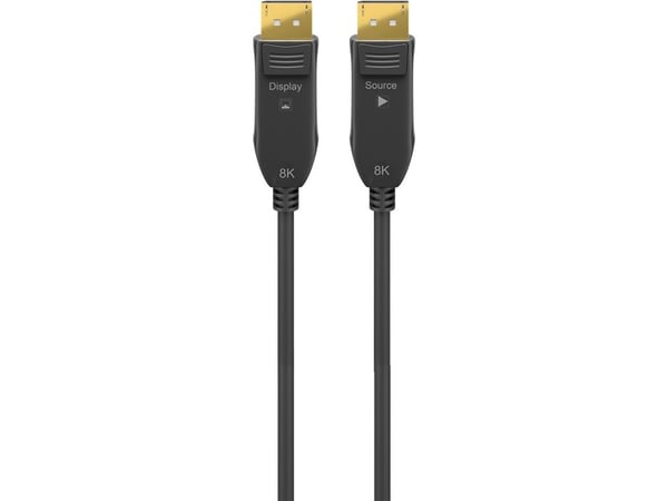 Goobay 64869, 50 m, DisplayPort, DisplayPort, Hankjønn, Hankjønn, Sort