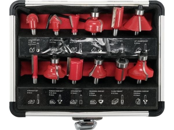 Yato YT-68006, Bit-sett, 6 mm, 12 stykker, 6, 12, 12,7, 13, 16, 22, 25,4, 28,6, 32 mm