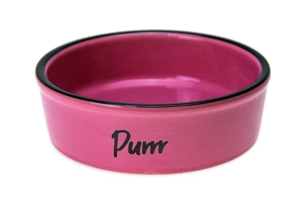 Keramisk skål for katter KARLIE 250 ml rosa