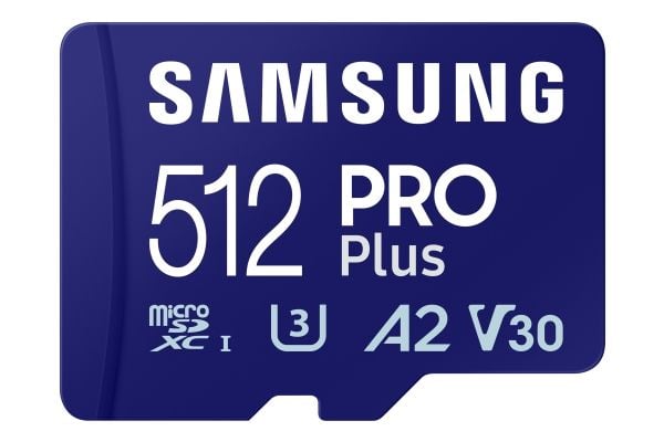 Samsung PRO Plus MB-MD512SB - Flashminnekort - 512 GB - A2 / Video Class V30 / UHS-I U3 / Class10 - microSDXC UHS-I - blå