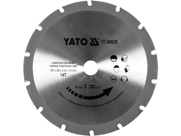 Yato trekappeskive med spiker 185x14x20 (YT-60628)