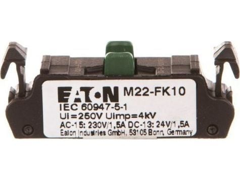 Eaton M22-FK01 Kosketinelementti 1 x kytkentäkosketin 230 V/AC, 24 V/DC 1 kpl 1 kpl