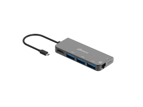 Sinox PRO USB C-hubb i aluminium
