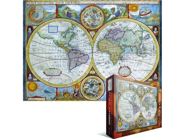 pussel 1000 Antique World Map 6000-2006