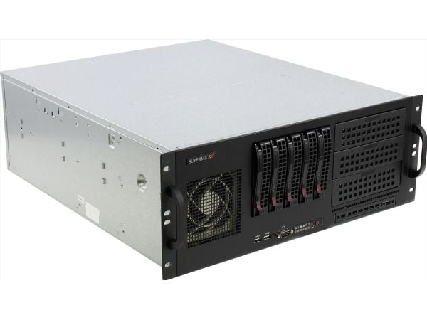 Supermicro SC842 XTQC-R804B - Rackmonterbar 4U - utvidet ATX (E-ATX) - SATA/SAS - hot-swap 800 watt - svart - USB/seriell