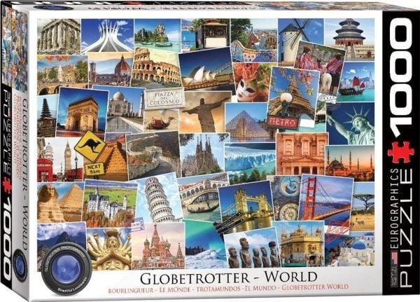 Palapeli Globetrotter World - 1000 palaa, 48*68cm