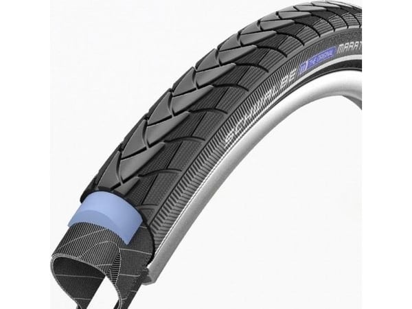 Schwalbe Marathon plus, 28", Bybruk/eventyr, Tubeless Ready, Foldevulst, Sort, 50 - 85 psi