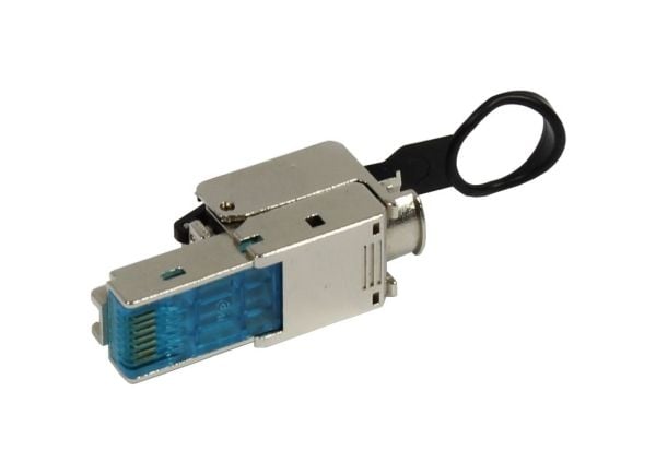 TPStecker TP feltkonfektionerbar CAT6A RJ45 verktøyløs med låseklips (PushPull) Synergy 21