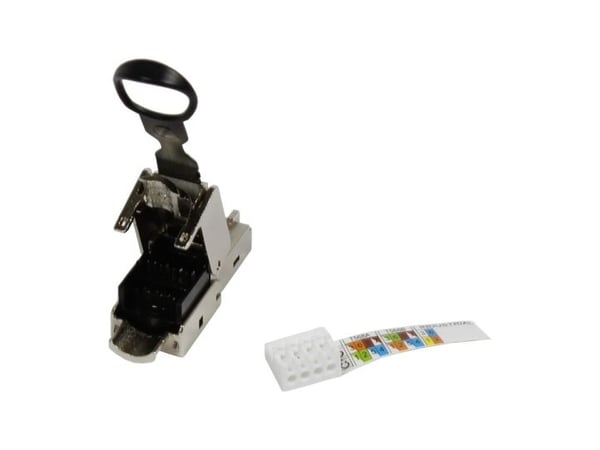 TPStecker TP feltkonfektionerbar CAT6A RJ45 verktøyløs med låseklips (PushPull) Synergy 21