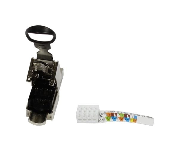 TPStecker TP feltkonfektionerbar CAT6A RJ45 verktøyløs med låseklips (PushPull) Synergy 21