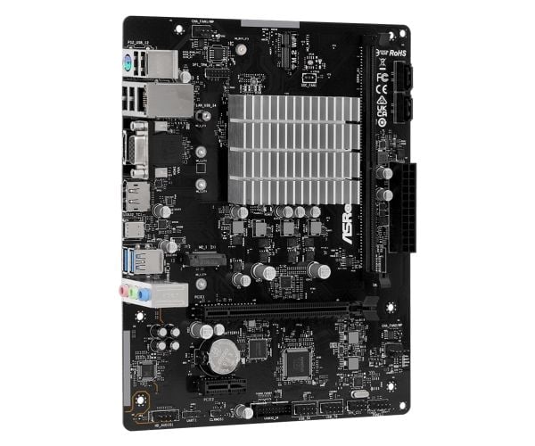 ASRock N100M - Hovedkort - micro ATX - Intel N-series N100 - USB 3.2 Gen 1, USB 3.2 Gen 2 - Gigabit LAN - innbygd grafikk - HD-lyd (8-kanalers)