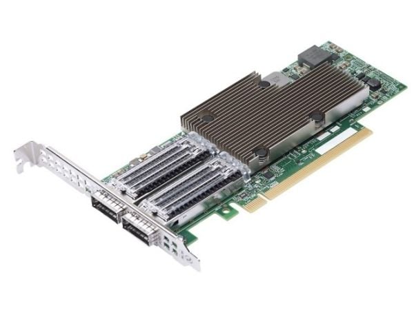 Broadcom NetXtreme E-Series P2100G - Nettverksadapter - PCIe 4.0 x16 lav profil - 100 Gigabit QSFP56 x 2