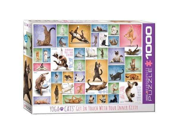Puslespill 1000 yoga cats 6000-0953